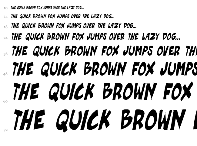 Roof Runners Active font waterfall